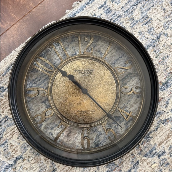 Target Black and Gold Vintage Wall Clock - Picture 2 of 2